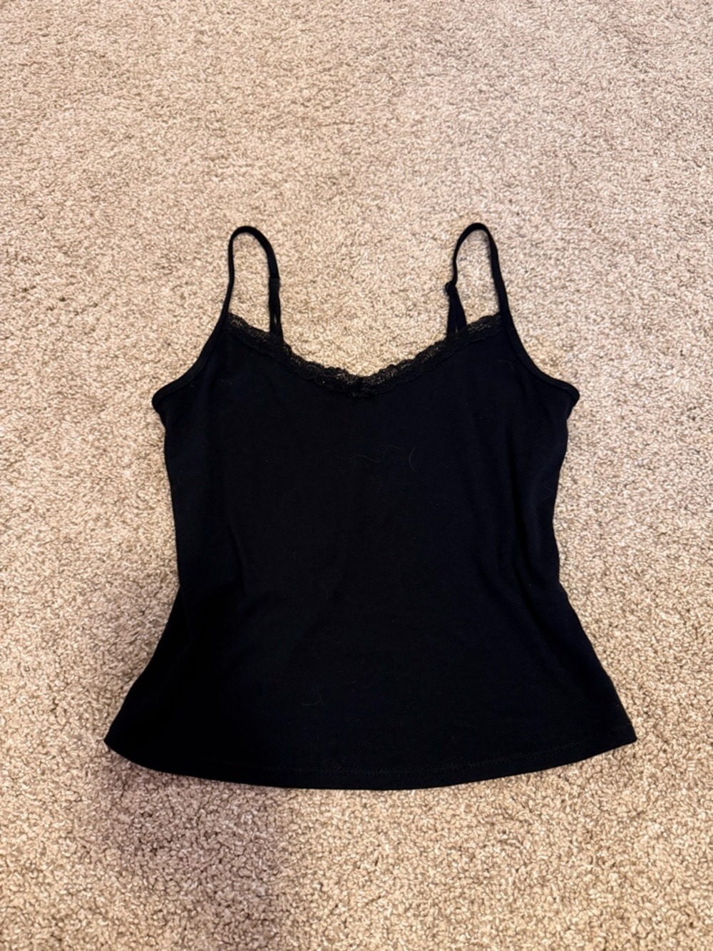 No Boundaries Vintage-Inspired Tank Crop Top Cami with Lace Trim size Medium